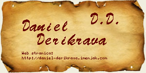 Daniel Derikrava vizit kartica